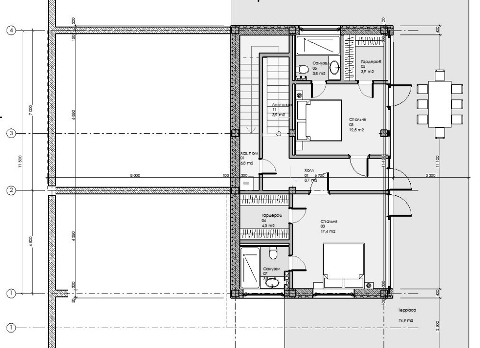 Minimal modern house 207+198