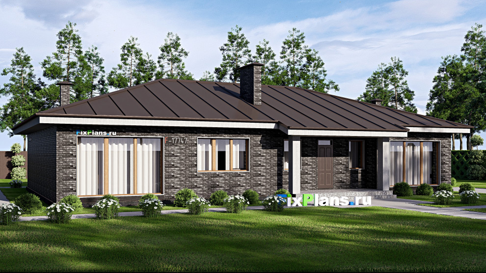 Проект одноэтажного дома 20х15м S206м2 F-17747