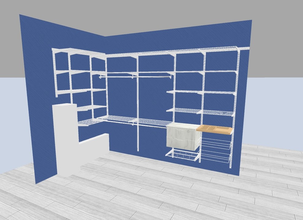Проект гардеробной комнаты для молодой семьи