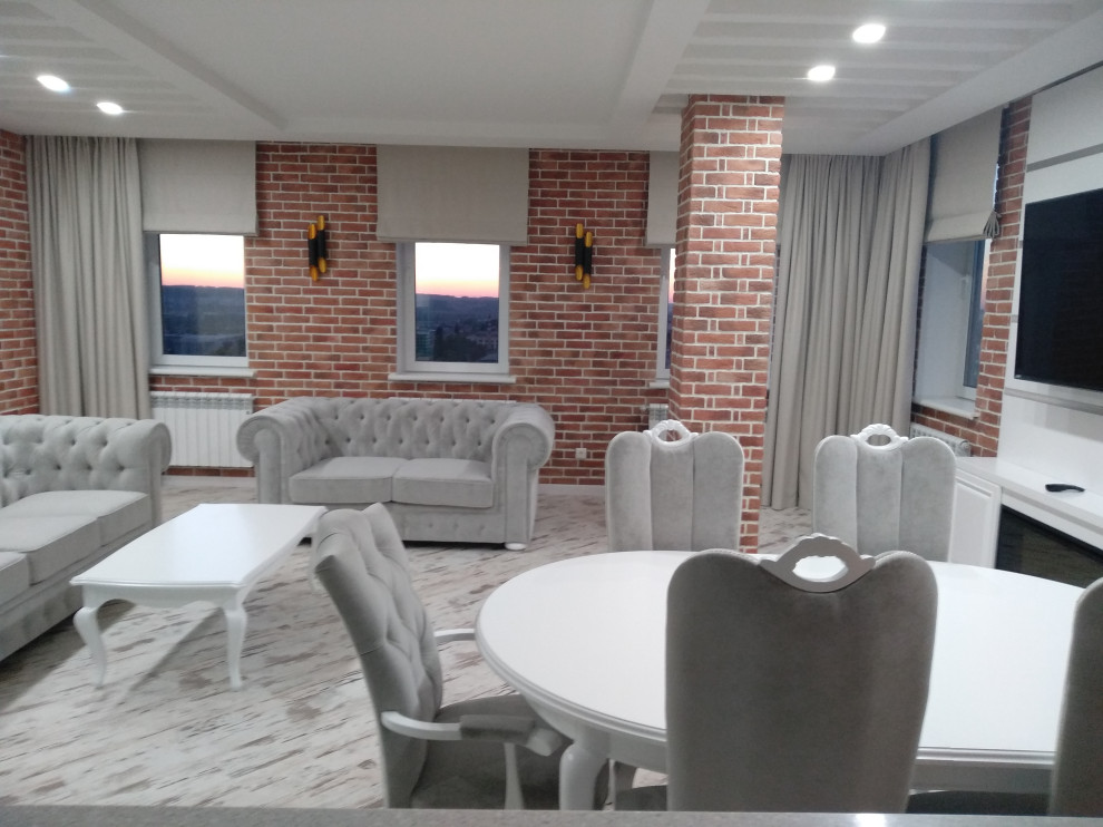 Текстильное оформление 3-х  квартиры