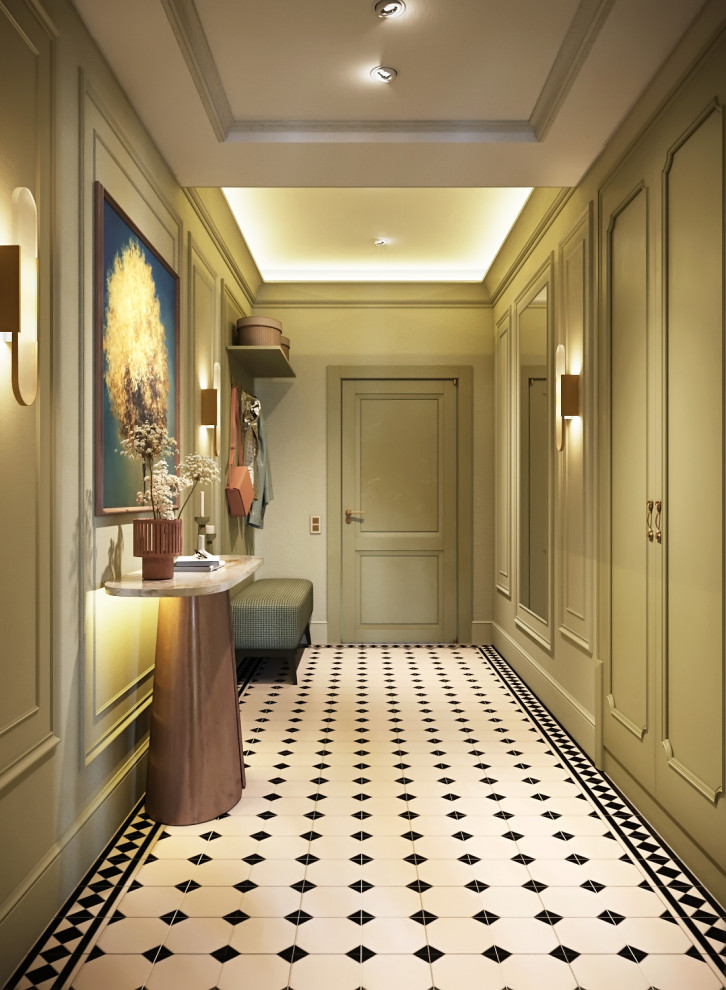 Кораллово-оливковый микс