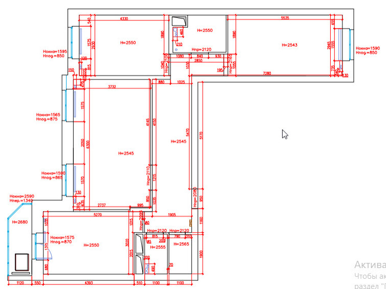 Обложка проекта: Перепланировка с турецкой баней