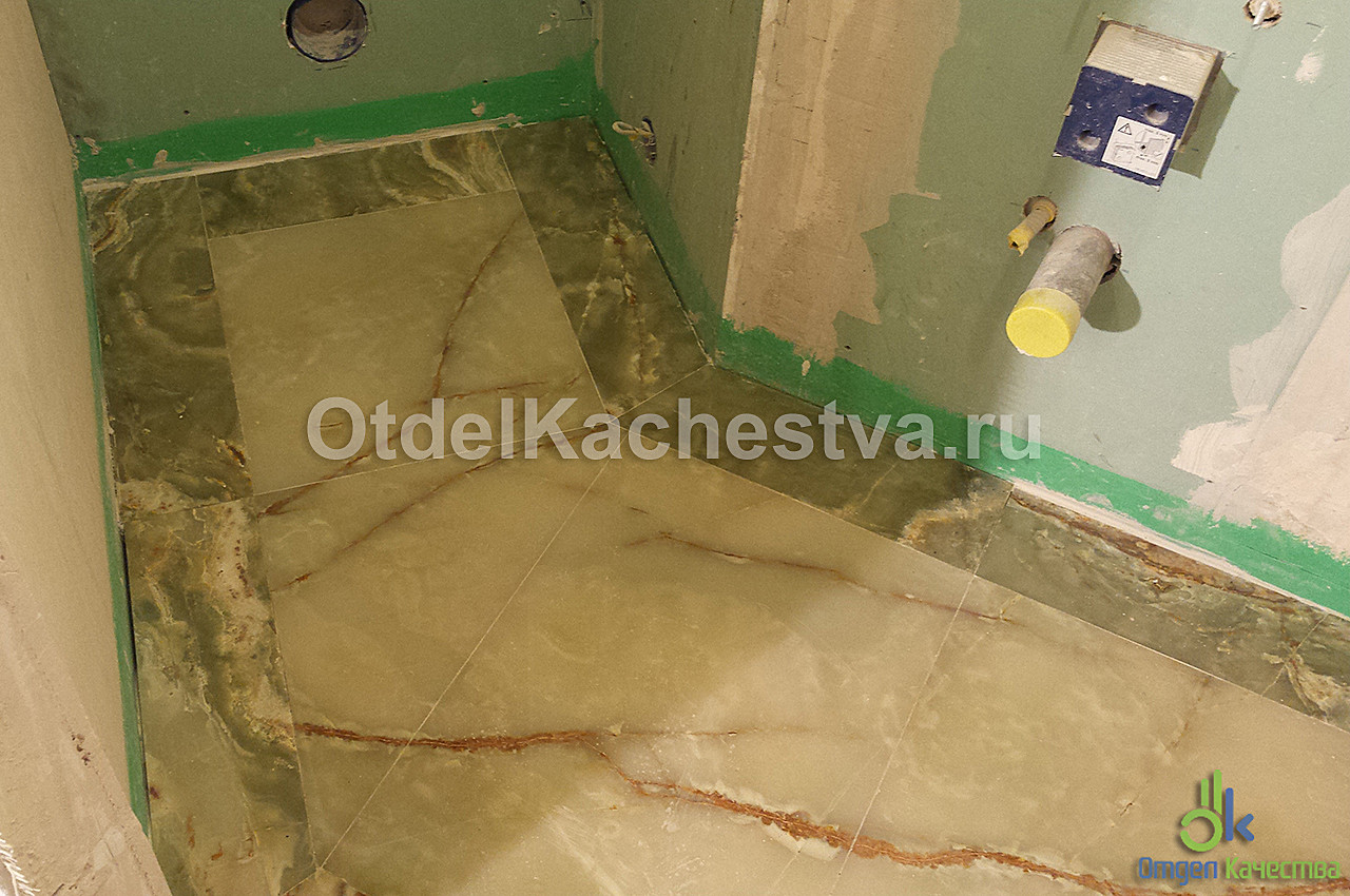 Обложка проекта: Укладка мрамора в санузле