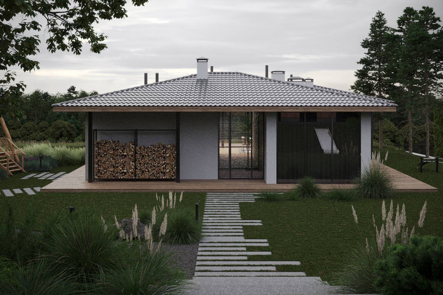 Сад на высоком берегу