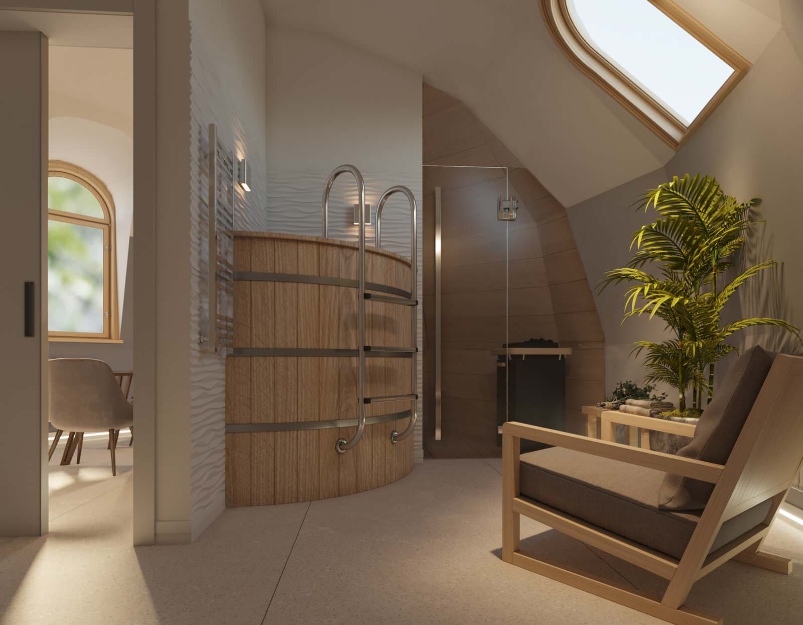 Купольный дом - сауна 25 кв.м.