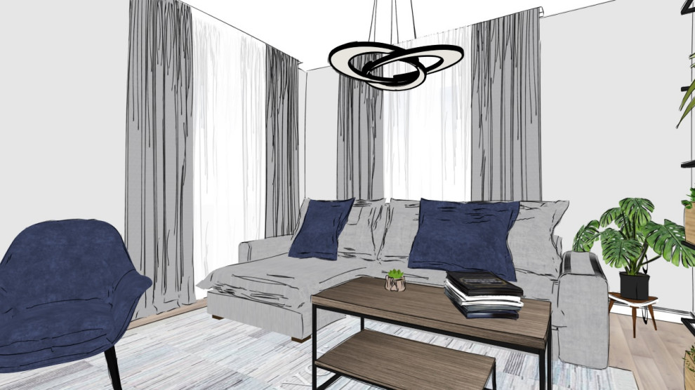 Гостиная (интерьерный скетчинг)