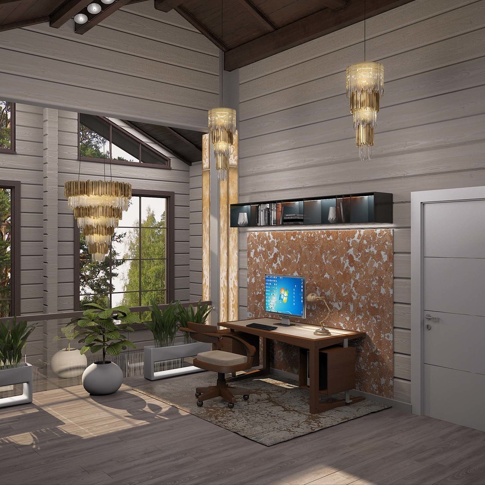 Дизайн интерьера деревянного дома 394 кв.м.