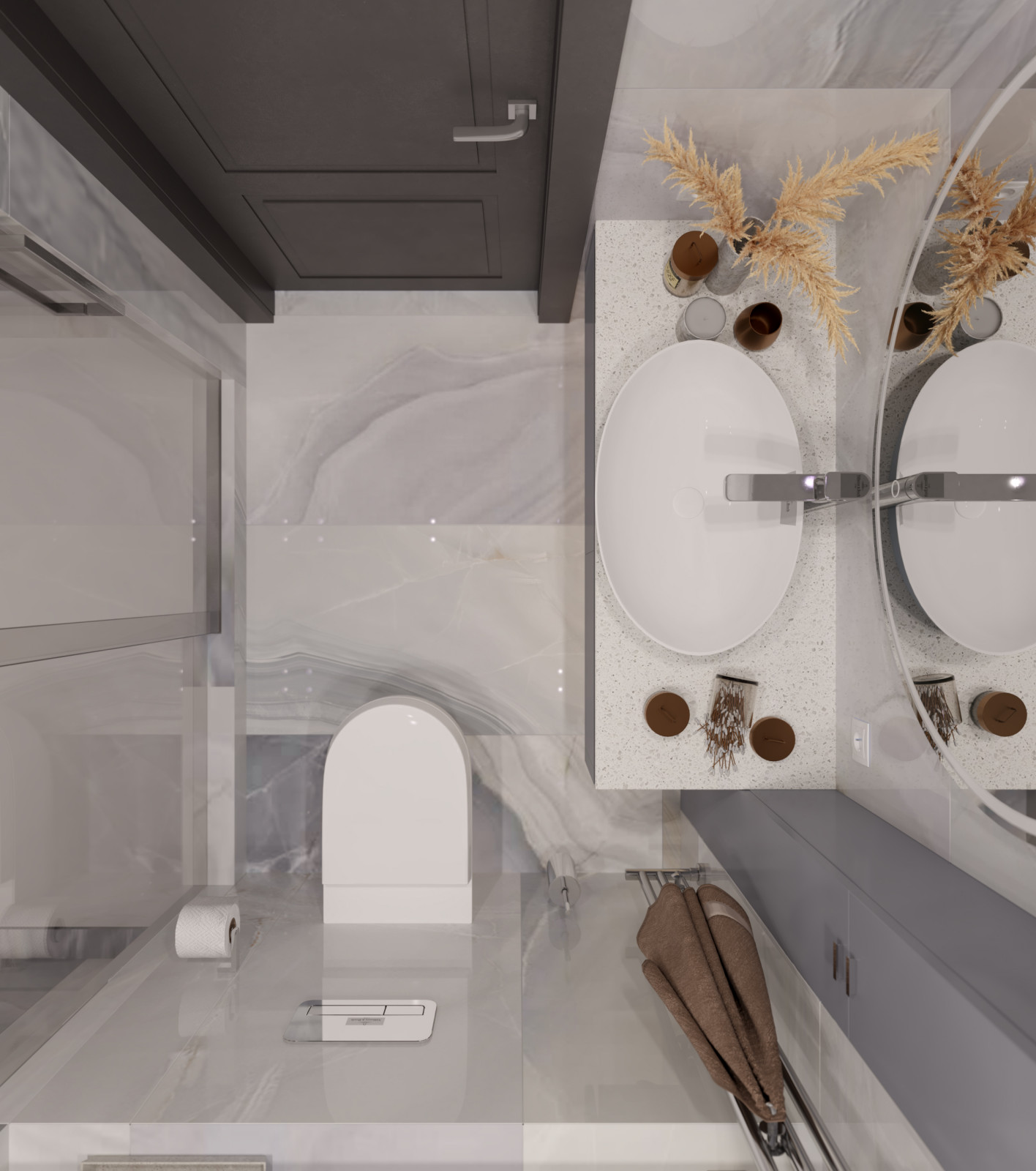 Дизайн интерьера квартиры. 168 кв.м. Soft contrasts.