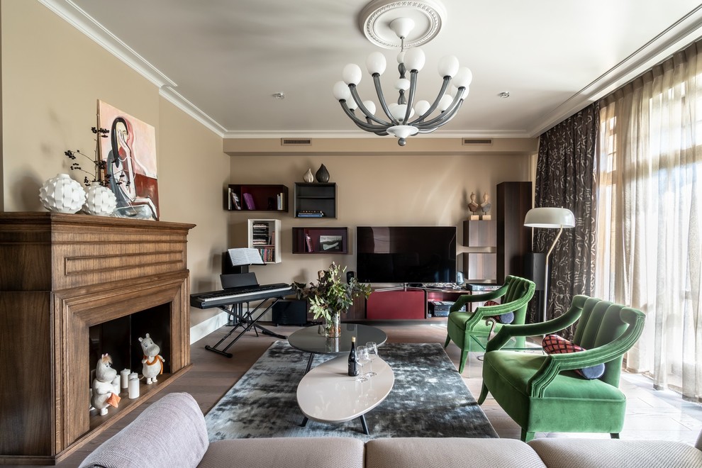 Дом для семьи в Куркино. Гостиная.