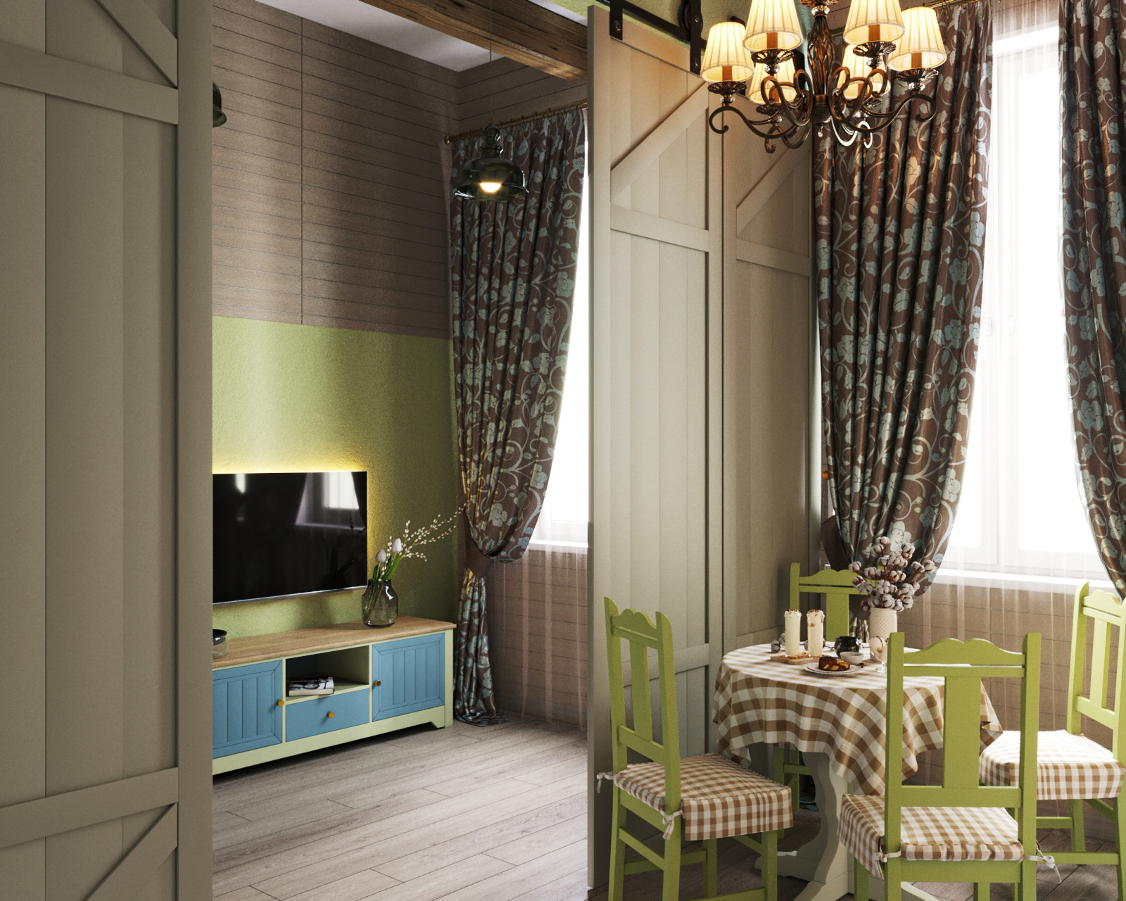 Обложка проекта: Интерьер квартиры в стиле кантри