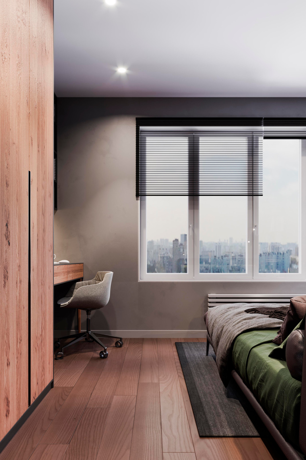 Дизайн и ремонт квартиры в ЖК «Level Амурская» — Сложный серый