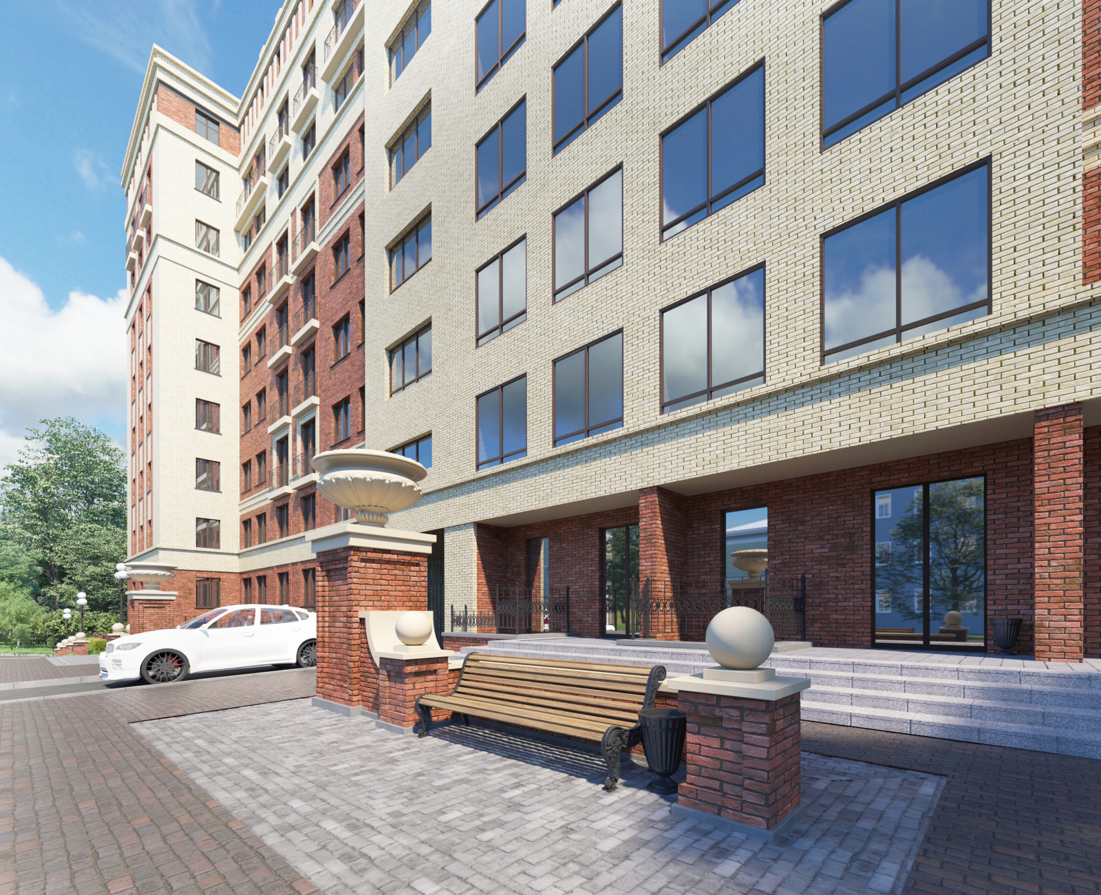 Благоустройство, ЖК "БУЛГАКОВ", СК "СТРИЖИ",Новосибирск