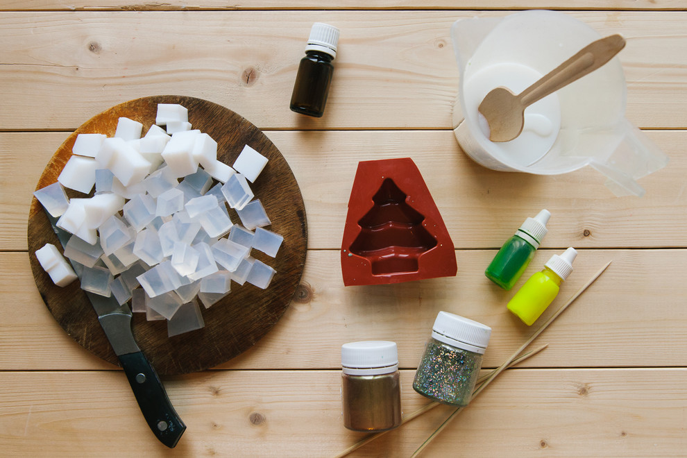 DIY: Новогоднее мыло-елочка ручной работы
