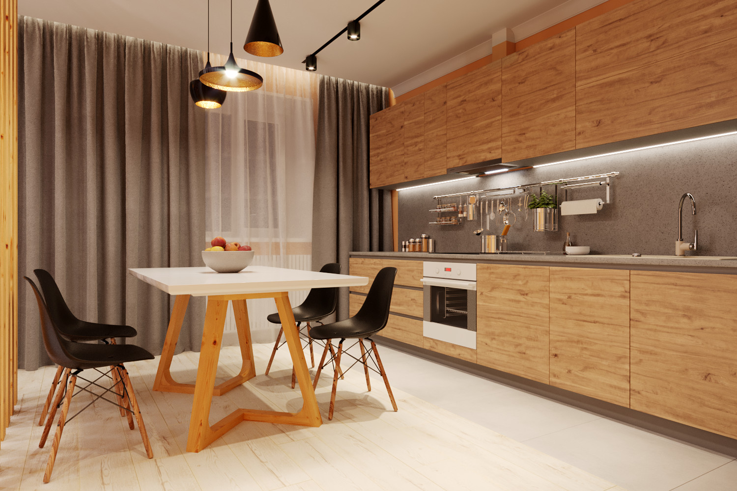 Дизайн-проект квартиры в стиле "эклектика"