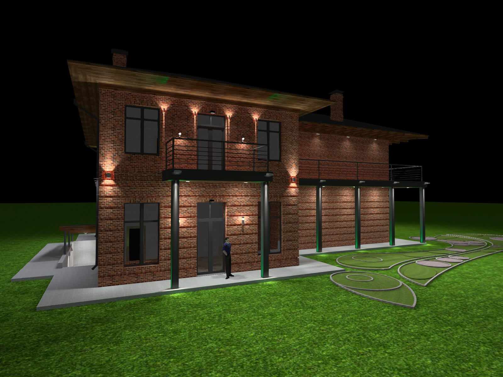 Освещение загородного дома