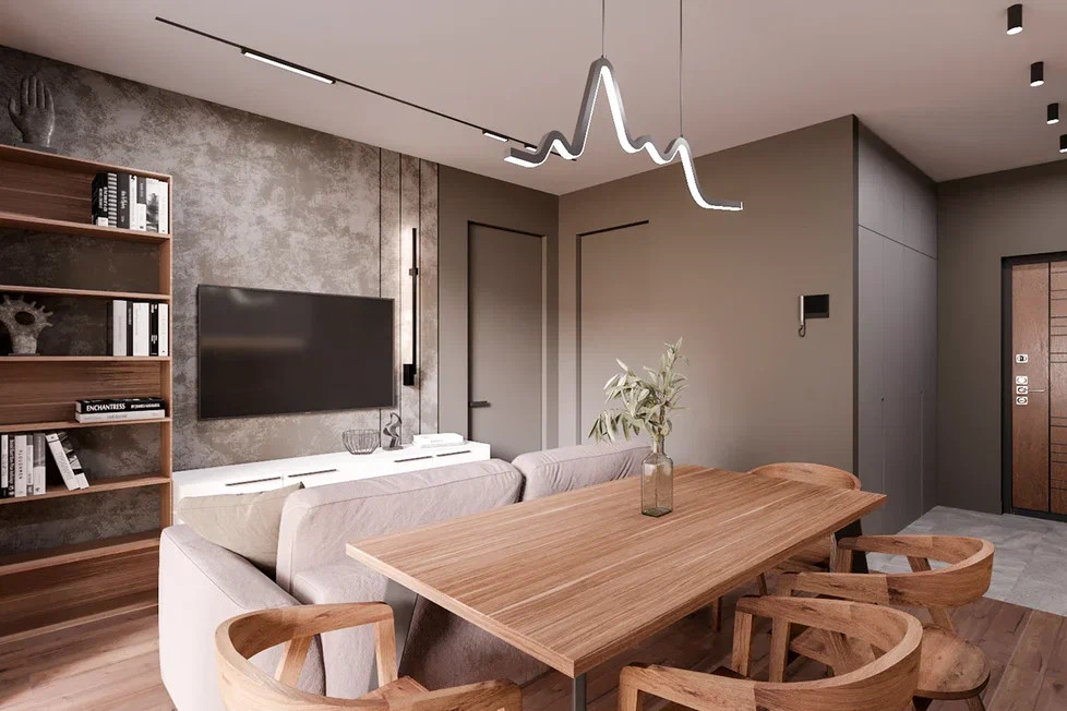 Планировка двухкомнатной квартиры в современном стиле