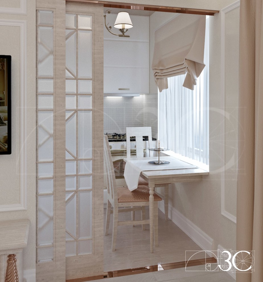 Обложка проекта: Маленькая кухня в современной классике