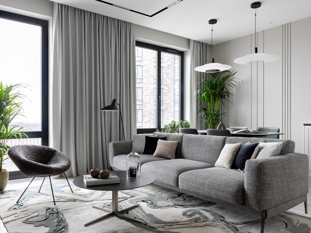 Лаконичная квартира в ЖК "Пресня Сити"