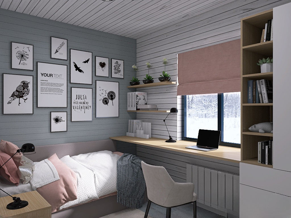 Обложка проекта: Детская для старшей дочери в загородном доме