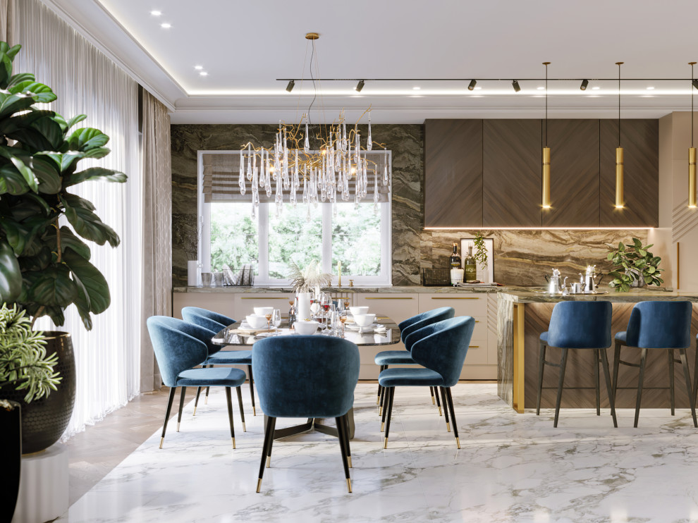 Интерьер загородного дома 280 кв.м КП Вешки