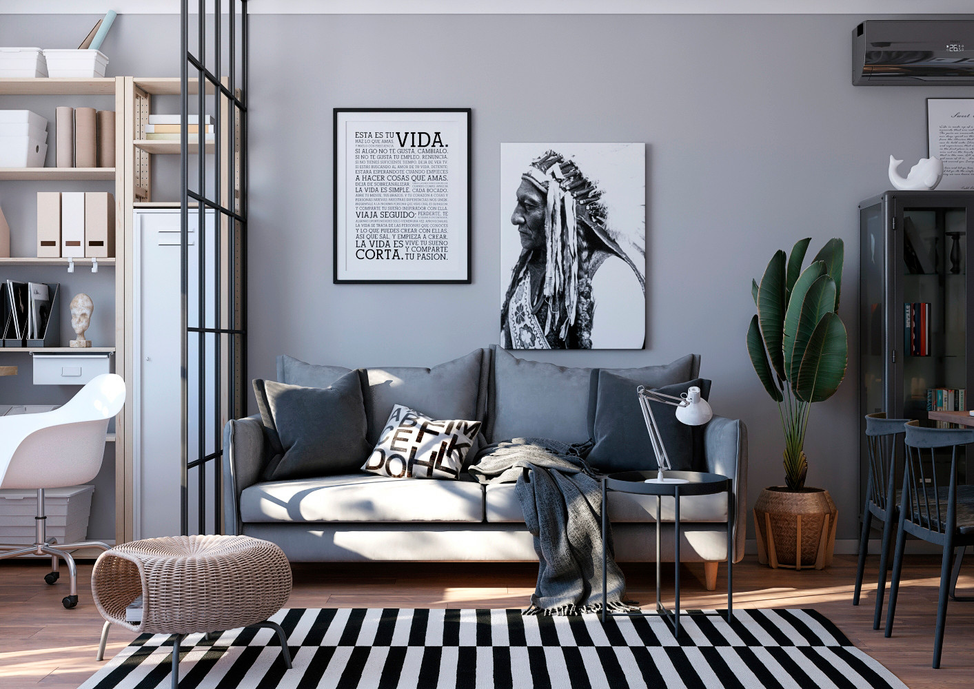 Двухкомнатная квартира в скандинавском стиле, Москва