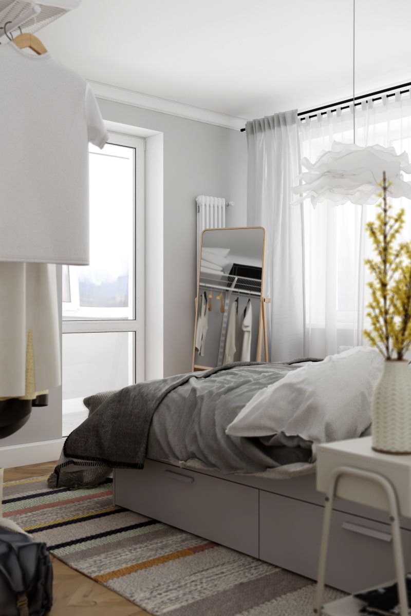 Яркий скандинавский интерьер квартиры в ЖК "Солнечный", Тула