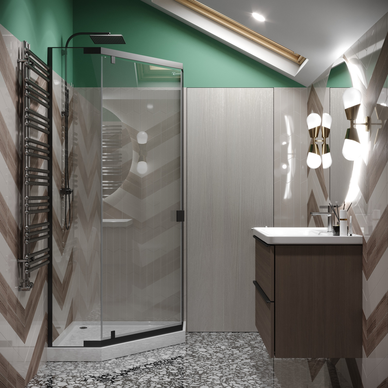 Ванная комната в загородном доме