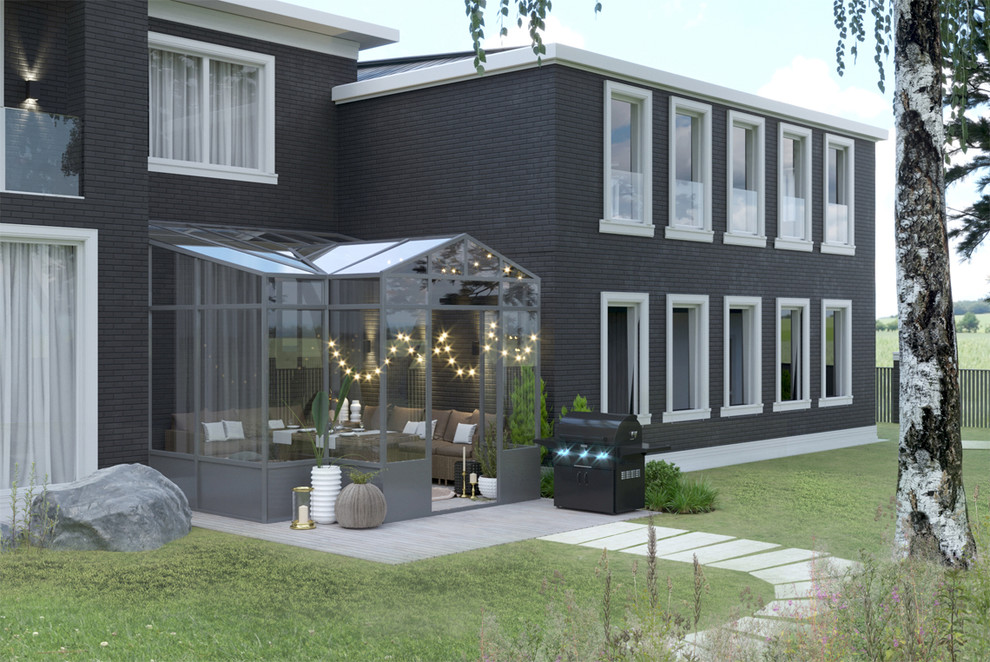 Дом цвета антрацит