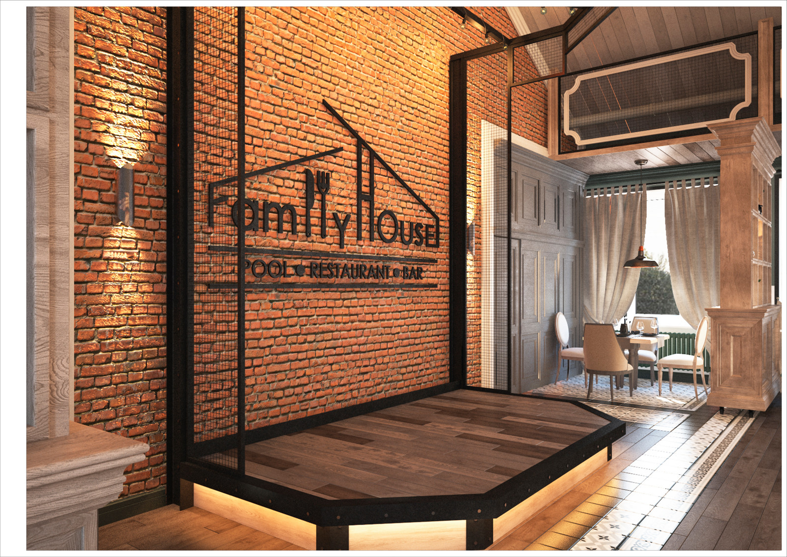 Restaurant_006_визуализация интерьера ресторана в "г. Волгодонск  51"
