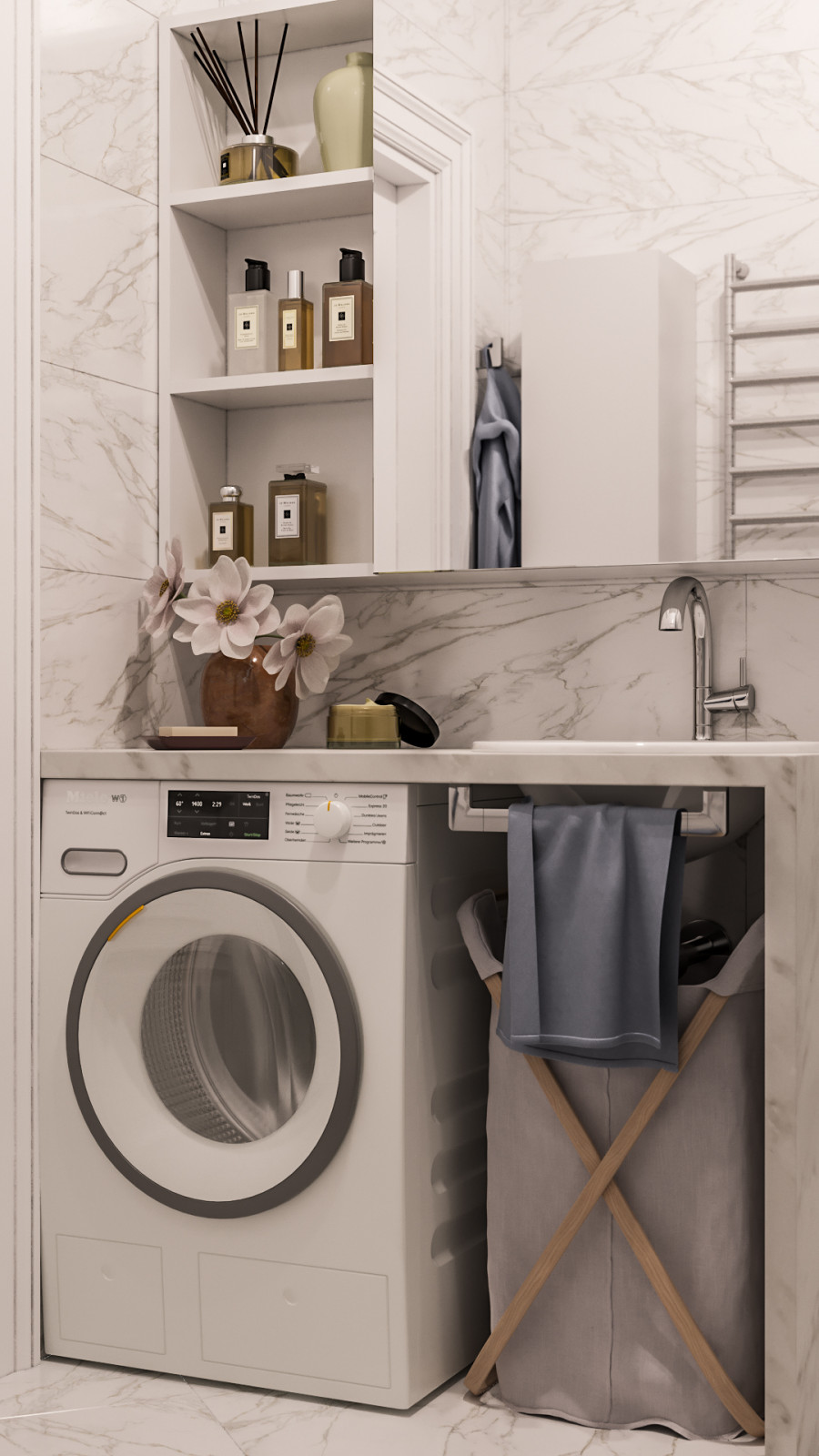 Решение для стиральной машины в ванной комнате