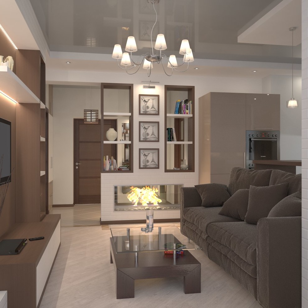 Обложка проекта: СТУДИЯ "САМАРА" - студия в коричнево-бежевых тонах