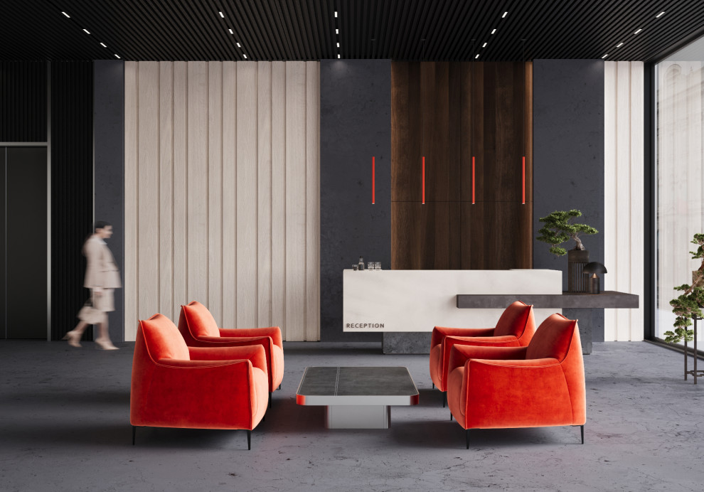 3д визуализация мягкой мебели в интерьерном окружении