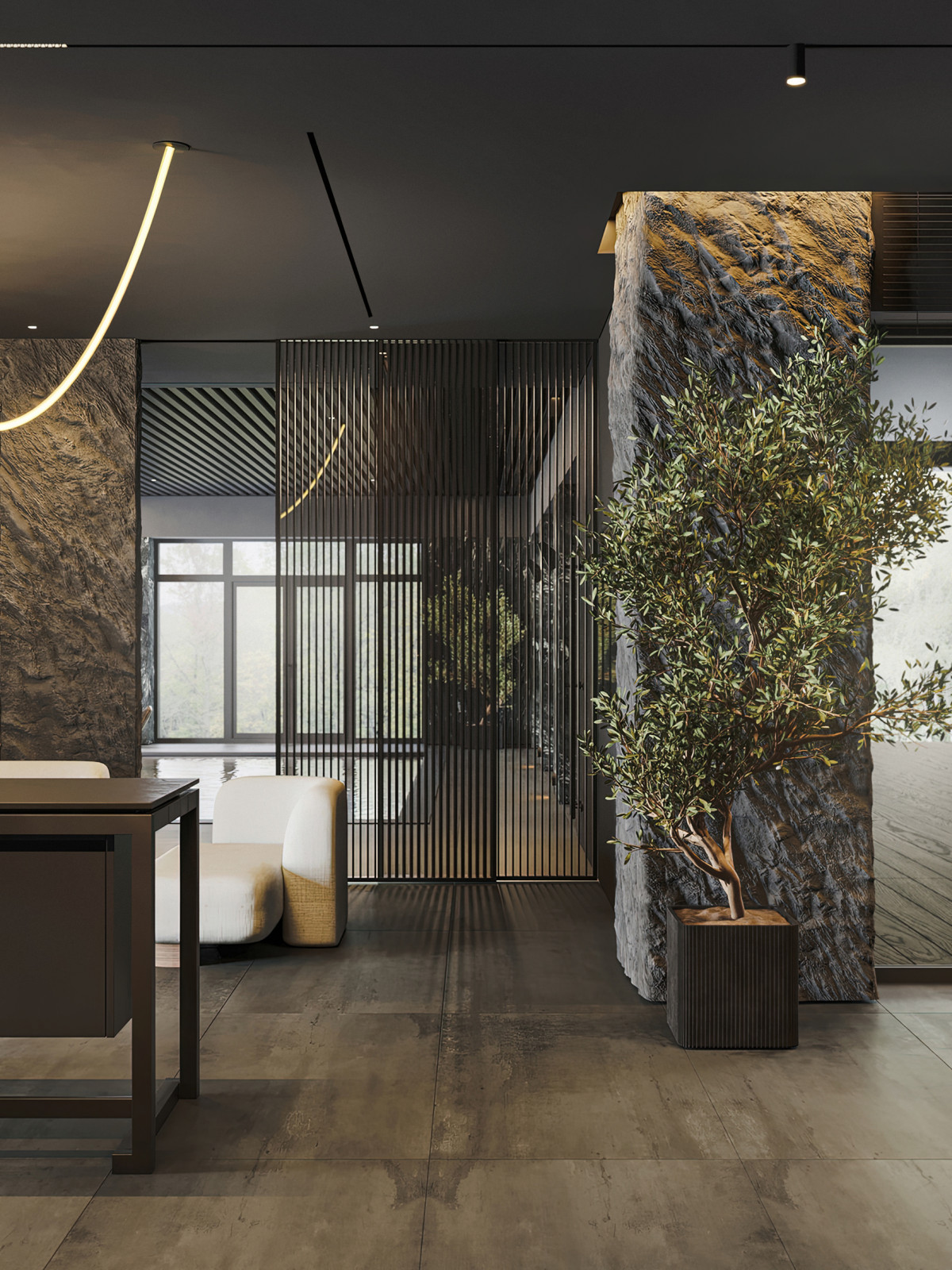 Интерьер частного бассейна