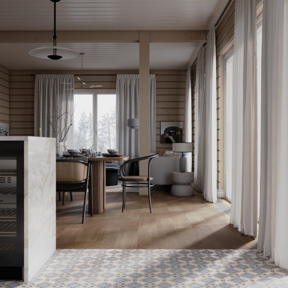 Дизайн частного дома в поселке Жодочи