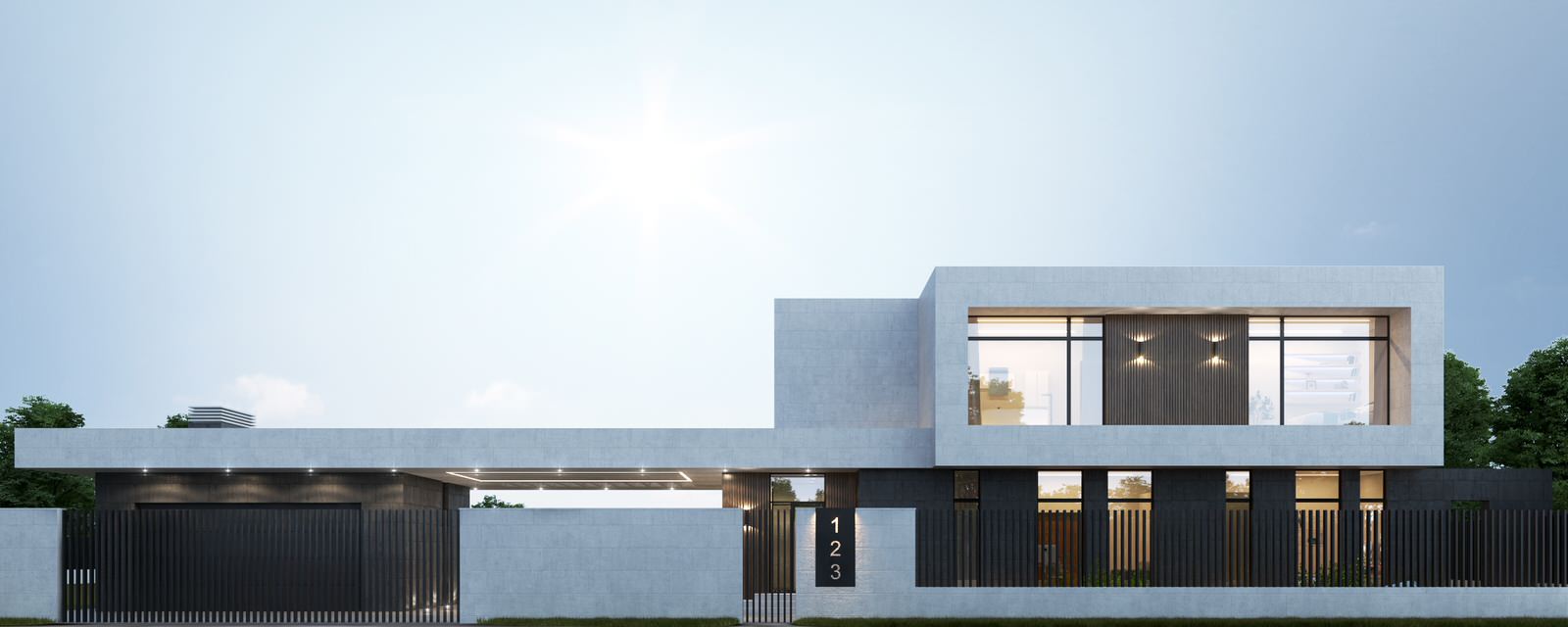 Частный жилой дом с бассейном