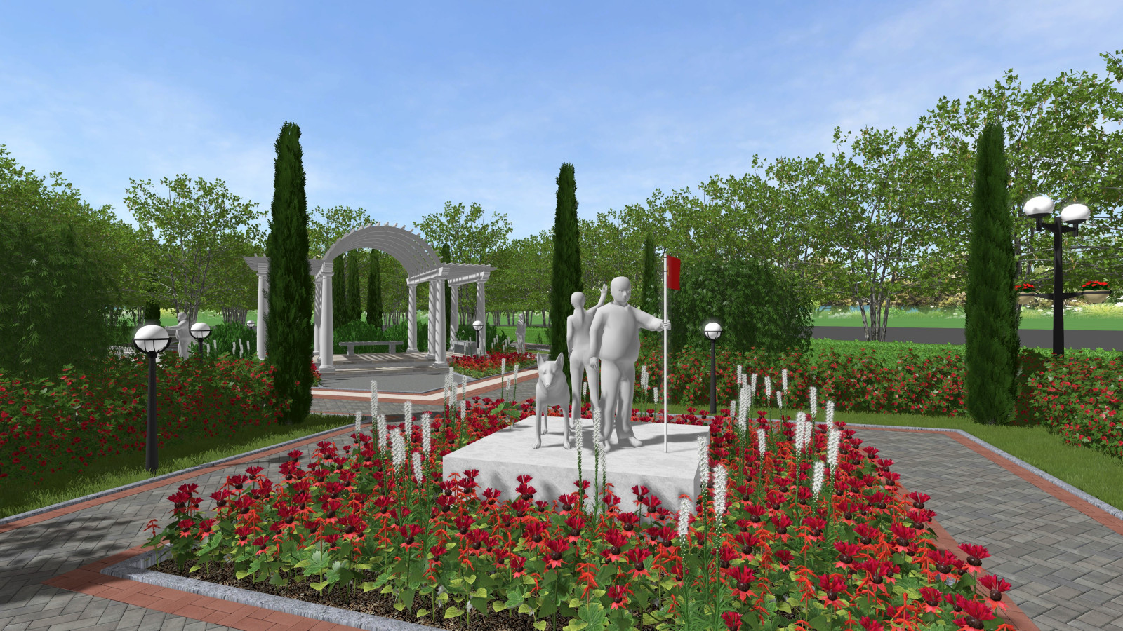 Комсомольский сквер в г.Жиздра, 2021