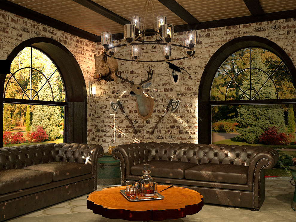 Охотничий домик в лесу