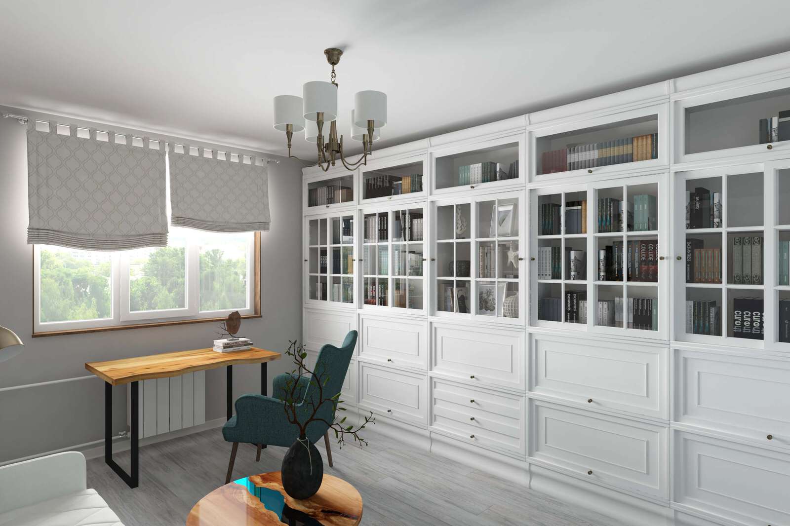 Трехкомнатная квартира 78 м2 в современном стиле, в доме серии П-44