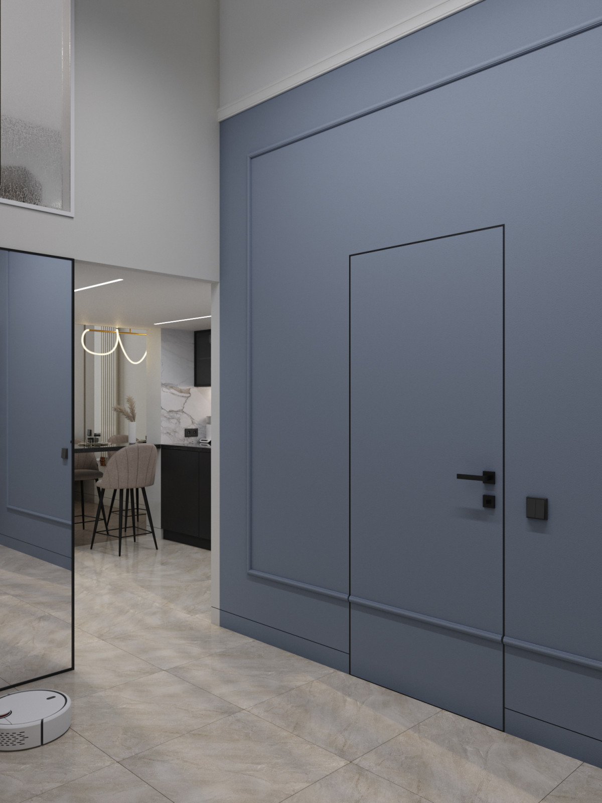 Интерьер квартиры-студии в ЖК Сосновка