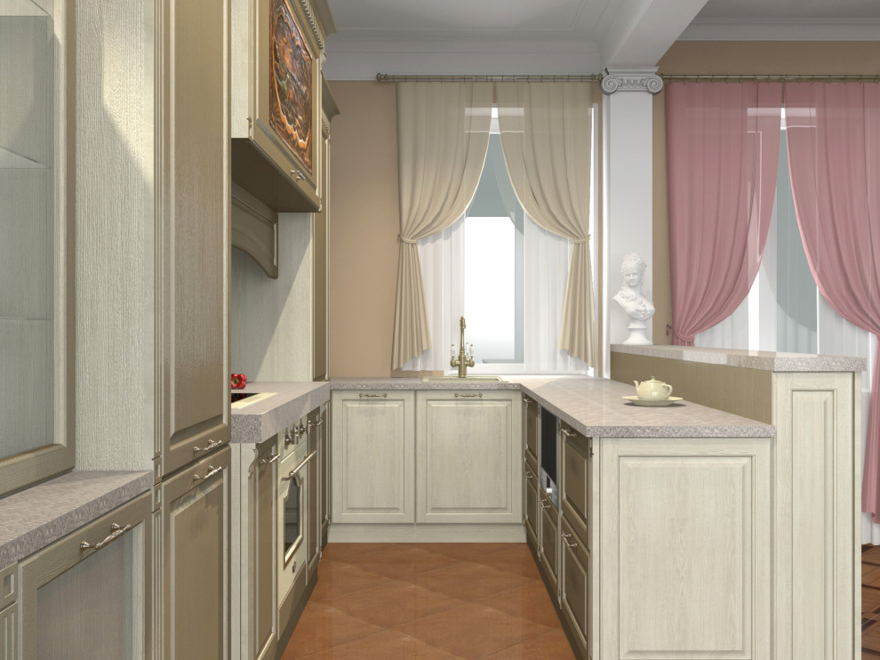 Дизайн кухонного гарнитура квартиры в Москве