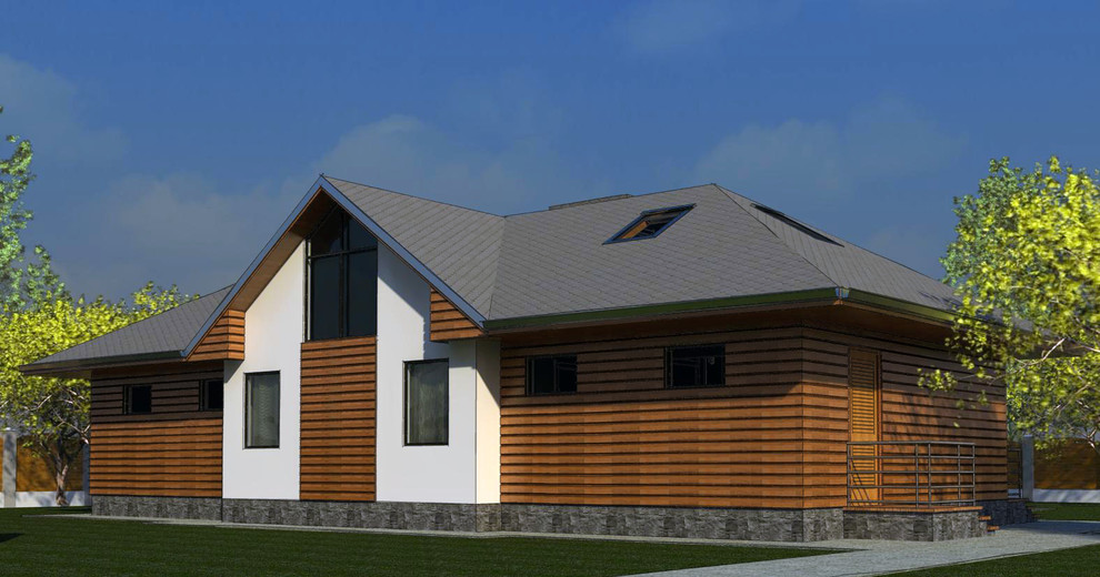 Проект каркасного дома в стиле Шале