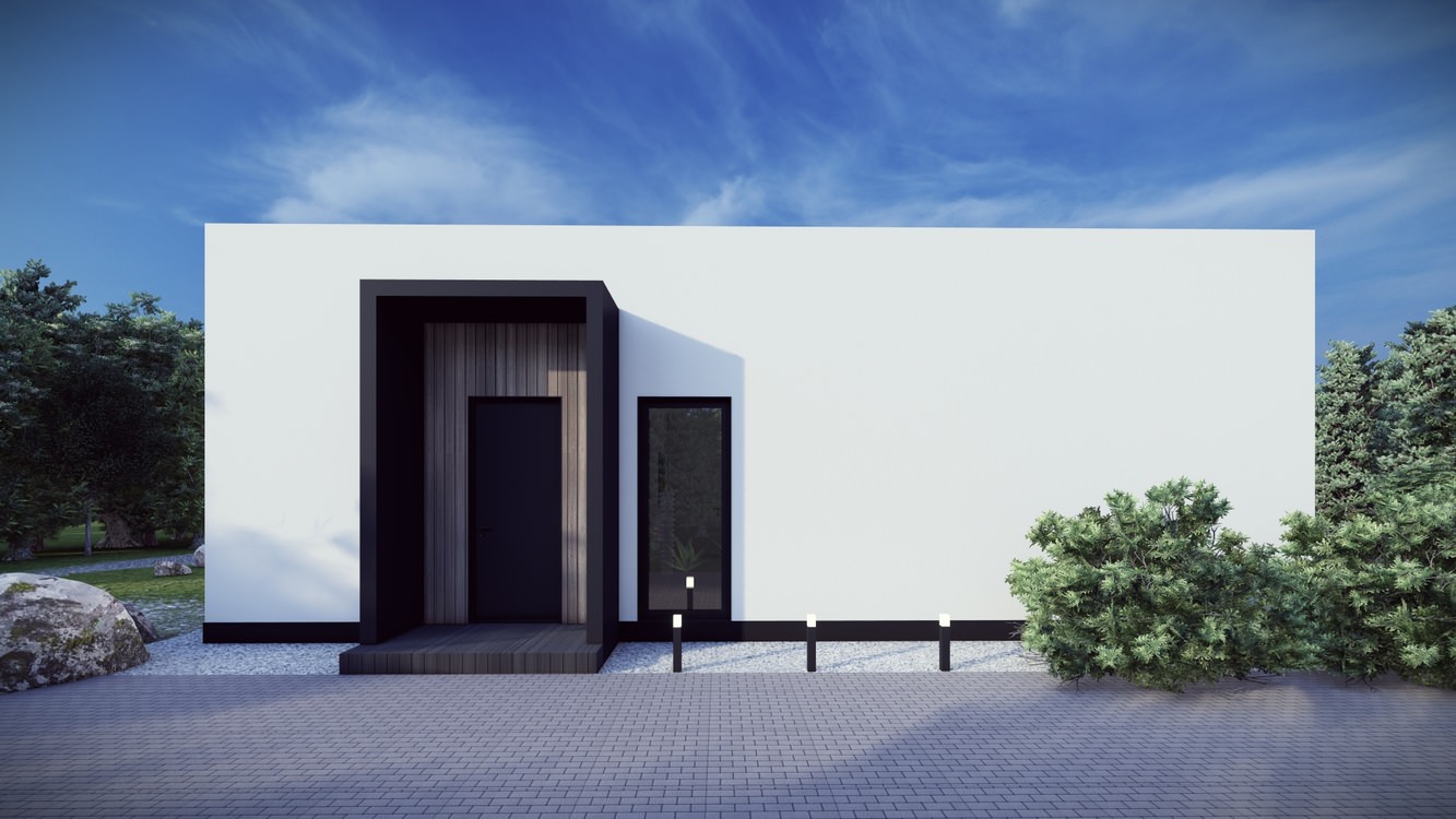 Минимал 105 | Эскизный проект современного одноэтажного дома