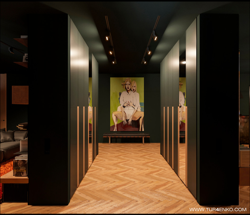 Брутальная квартира для холостяка 119 м2 в ЖК "Клубный дом на Сретенке"