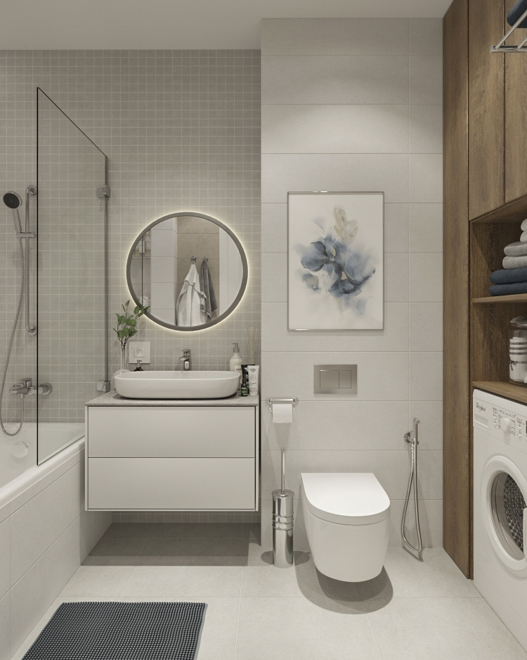 Ванная комната в ЖК "Северная долина"