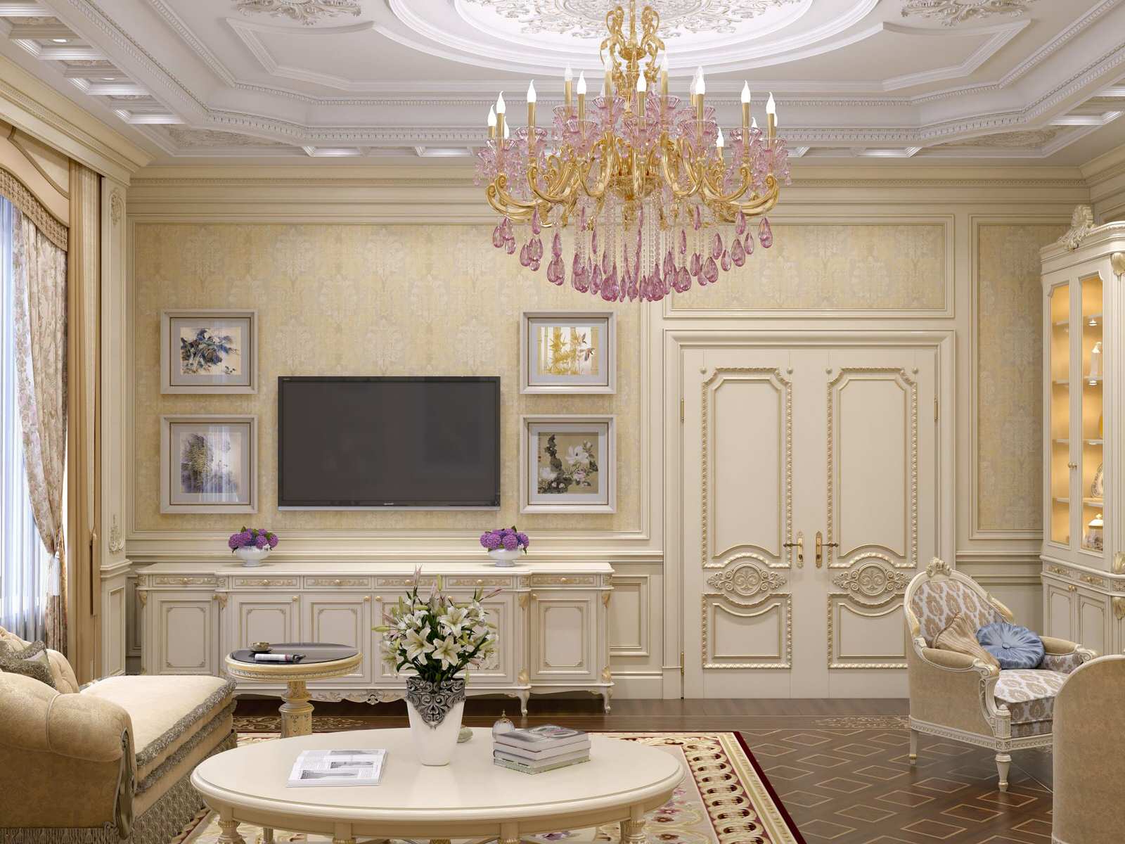 Дизайн гостиной в светлых тонах от Mirt