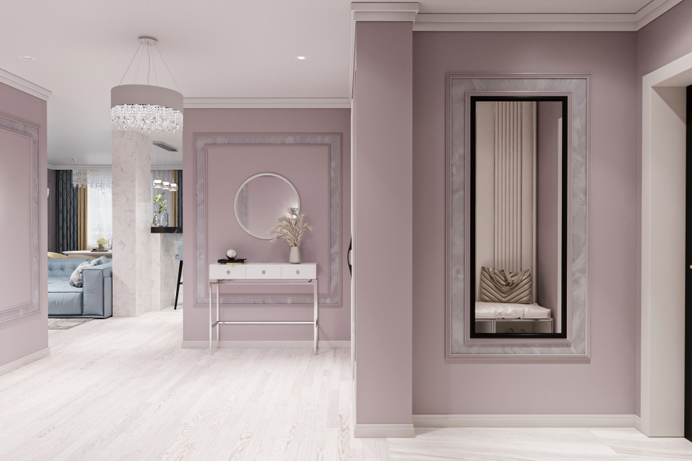 Дизайн гостиной и коридора