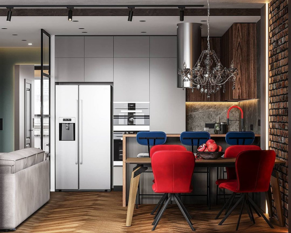 Проект кухни - гостиной 32м2