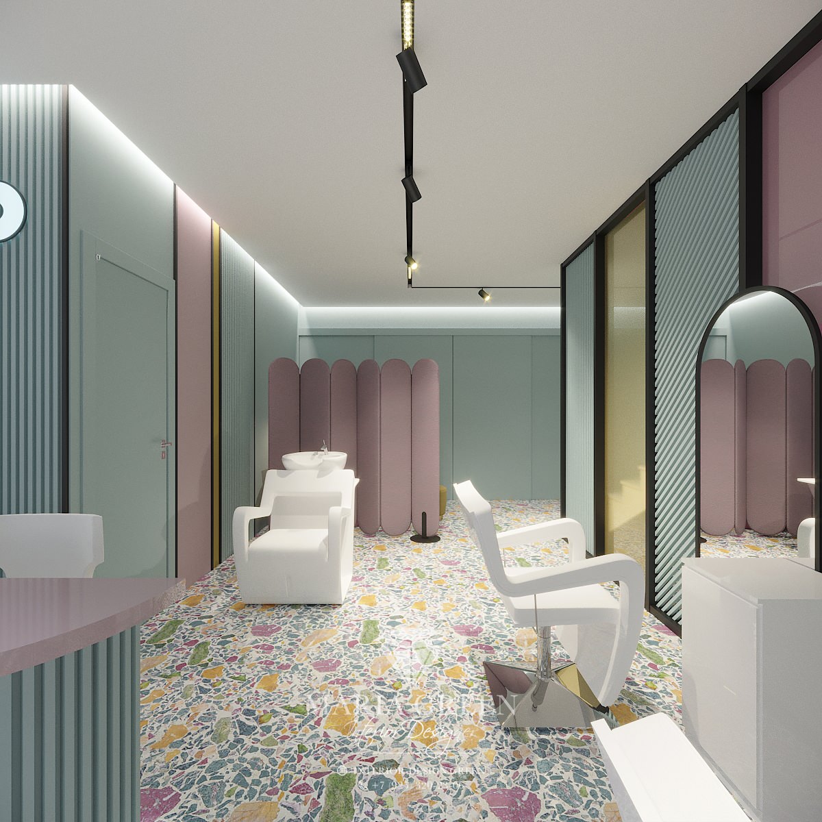 A stylish beauty salon in Milan