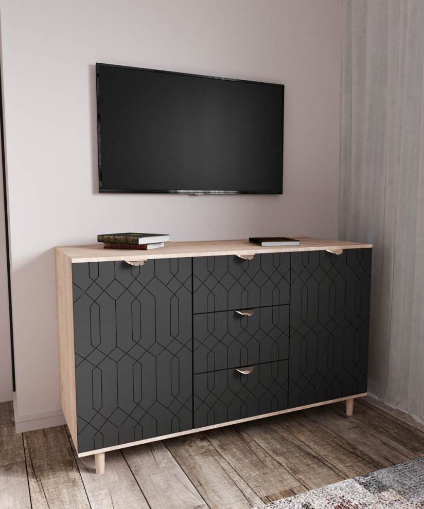 Современные оттенки серого и уютного дерева)