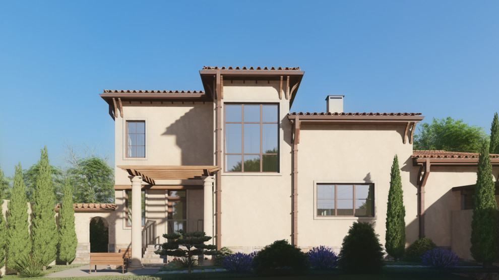 Villa Jardin. Проект дома в средиземноморском стиле в Симферополе